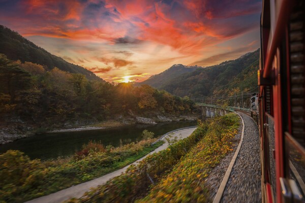 협곡 사이로 달리는 V-Train / 사진 = 유은영 여행작가