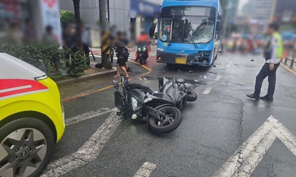 부산 시내버스가 횡단보도로 돌진한 사고 현장 / 자료제공 = 부산경찰청