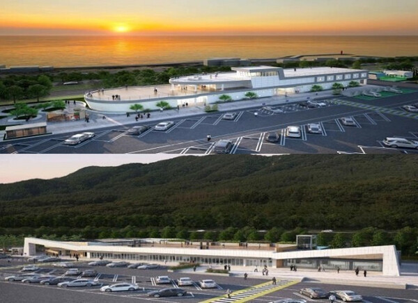 동해고속도로 포항휴게소(위)와 영덕휴게소(아래) / 자료제공 = 국토교통부