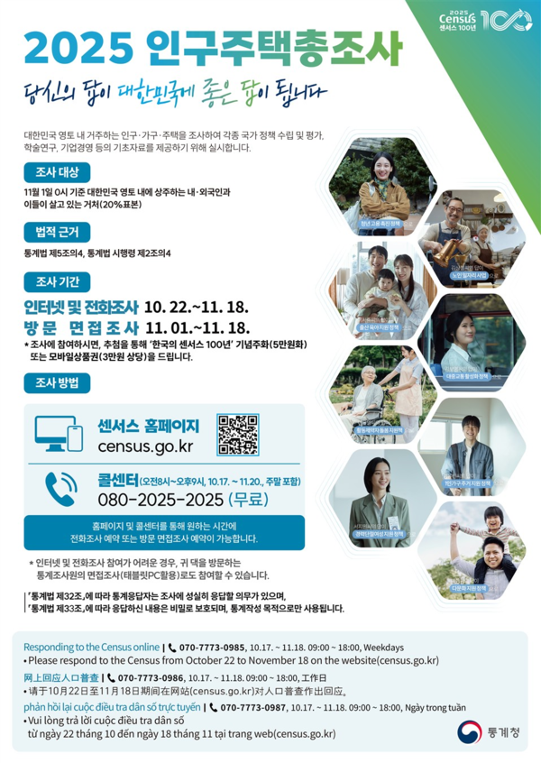 2025년 인구총주택조사 안내 포스터 / 자료제공 = 국가데이터처