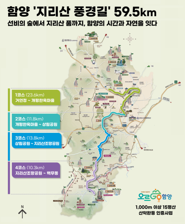 함양 지리산 풍경길 안내도 / 자료제공 = 경상남도